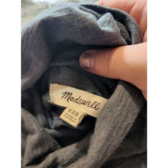 Madewell Boxy Turtleneck Top in Gray Size XXS - Picture 3 of 4